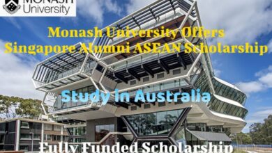 Monash University Singapore Alumni ASEAN Scholarship in Australia for 2022/2023