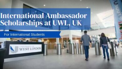 The University of West London UWL International Ambassador Scholarships, UK for 2023