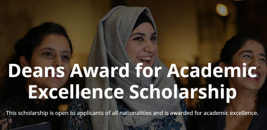 University of Bath Deans Award for Academic Excellence Scholarship in the UK for 2023/2024