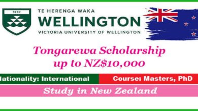 Victoria University of Wellington Tongarewa Scholarship in New Zealand, 2023
