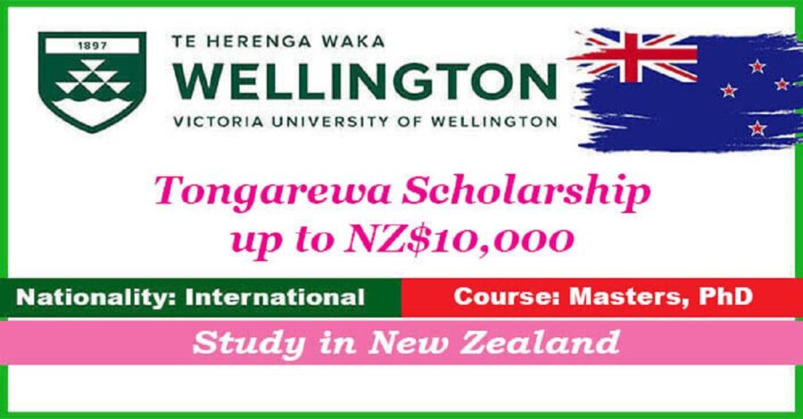 Victoria University of Wellington Tongarewa Scholarship in New Zealand, 2023