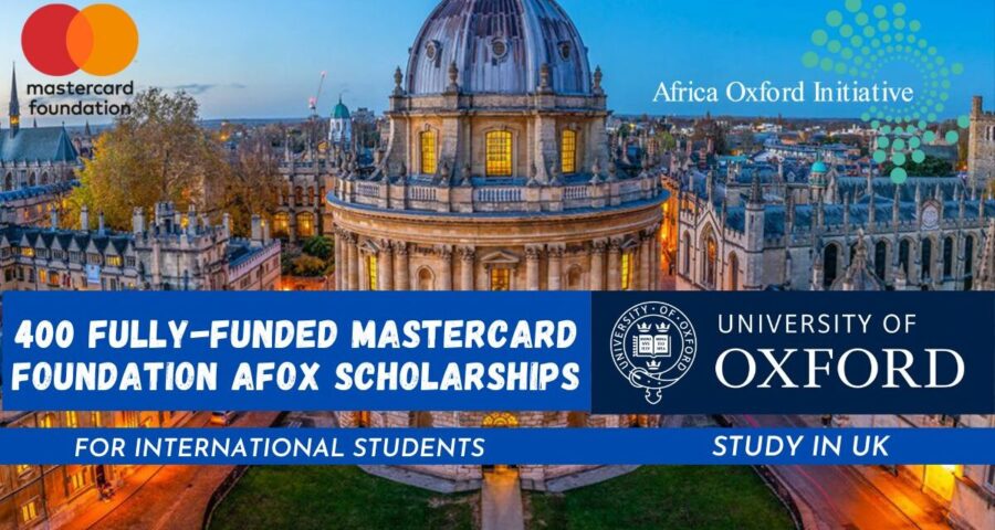 Mastercard Foundation AfOx Scholarships at the University of Oxford, UK for 2023/2024