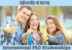 The University of Surrey International PhD Studentships in DECaDE Centre for the Decentralized Digital Economy, UK for 2023