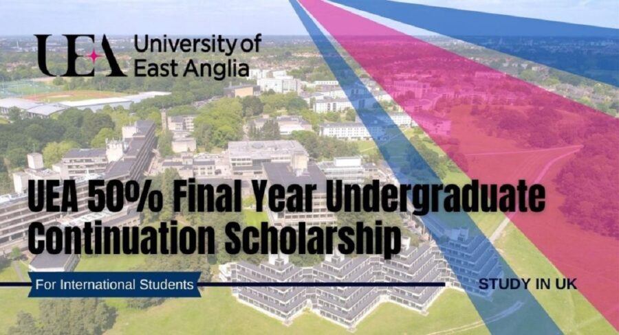 University of East Anglia 50% Final Year Undergraduate Continuation Scholarship, UK 2023/2024